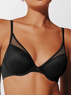 ThirdLove Black 24/7 Classic Contour Plunge Bra size 36E NWOT